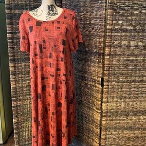 2XL Lularoe Carly orange & brown